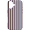 Elegant Geometric Vertical Lines Pattern Custodia per iPhone 17 Simpatiche linee verticali estetiche a righe azzurre e marroni