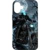 Motorghast Garage Custodia per iPhone 16 Plus Moto gotica senza testa Chopper Rider Halloween Art