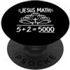 Jesus Math 2 Fishes 5 Breads Feeds The 5 Gesù Matematica 2 Pesci 5 Pane Nutre La Bibbia Miracolosa 5000 PopSockets PopGrip Adesivo