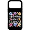 Vintage Flowers Watercolor Birthday Custodia per iPhone 17 Pro Max Awesome Since 1990 - Compleanno Floreale Acquerello