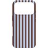 Elegant Geometric Vertical Lines Pattern Custodia per iPhone 17 Pro Simpatiche linee verticali estetiche a righe azzurre e marroni