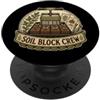 Jimbeels SOIL BLOCK CREW Cubi da semina Orto PopSockets PopGrip Adesivo
