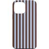Elegant Geometric Vertical Lines Pattern Custodia per iPhone 13 Pro Max Simpatiche linee verticali estetiche a righe azzurre e marroni