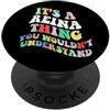 Personalized Name Mothers Day outfit For Retro Groovy è una cosa Reina che non capiresti PopSockets PopGrip Adesivo