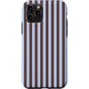 Elegant Geometric Vertical Lines Pattern Custodia per iPhone 11 Pro Simpatiche linee verticali estetiche a righe azzurre e marroni