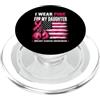 Breast Cancer Family Matching Apparel & I Wear Pink For My Daughter Breast Cancer Boxing Bandiera USA PopSockets PopGrip per MagSafe