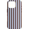 Elegant Geometric Vertical Lines Pattern Custodia per iPhone 16 Pro Simpatiche linee verticali estetiche a righe azzurre e marroni