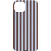 Elegant Geometric Vertical Lines Pattern Custodia per iPhone 15 Plus Simpatiche linee verticali estetiche a righe azzurre e marroni