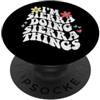 Personalized Name Mothers Day outfit For Retro Groovy Im Sierra Doing Sierra Things Funny Festa della mamma PopSockets PopGrip Adesivo