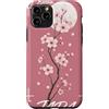 CRAZEELEBAH JAPAN INC Custodia per iPhone 11 Pro GIAPPONE SAKURA CHERRY BLOSSOM MOON LUMINOSO CAST
