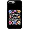 Vintage Flowers Watercolor Birthday Custodia per iPhone 7 Plus/8 Plus Awesome Since 1990 - Compleanno Floreale Acquerello