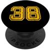 Leggende dello sport Squadra sportiva gialla numero n. 38 in difficoltà PopSockets PopGrip Adesivo