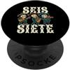Floral Mexican Halloween Día De Los Muer Seis Siete Souls Giorno Di Morto Dia De Los Muertos 67 Ragazzi PopSockets PopGrip Adesivo