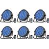 Queenfavor 6PCS Par LED Ricaricabile Batteria, 60 LED Illuminazione Palco avec télécommande Luci Discoteca Luci da Palco Autonomie de 4 à 6 heures adatte per DJ, bar, matrimoni, feste, Halloween, Natale