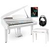Classic Cantabile GP-A 810 Pianoforte Digitale Bianco Lucido Set, 12 chorus