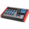 VR VETRINEINRETE Vetrineinrete® Mixer audio 6 canali con equalizzatore e display led suono Mp3 usb Rca ingresso 4 microfoni a condensatore XLR alimentazione phantom 48v MIX-6CH B29