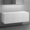 neoro n50 mobile con top La: 140,5 A: 48 P: 51,5 cm, 6 scomparti estraibili, BN0421BWM+2#BN0420BWM+BN0408WM, n50 [Mobili da Bagno > Mobili Lavabo]