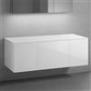 neoro n50 mobile con top La: 140,5 A: 48 P: 51,5 cm, 3 scomparti estraibili, BN0431BWH+2#BN0430BWH+BN0408WH, n50 [Mobili da Bagno > Mobili Lavabo]