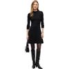 Tommy Hilfiger Cody F&F Mock-Nk LS Dress WW0WW51726, Vestito Aderente, Nero, XL