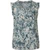 Street One 3411797 Top con Stampa con Volant, Arona Blue, 44 Donna