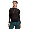 G-STAR Donna Fine Lace AOP Slim Knitted Top, Multicolore (dk black lace wave D25863-2757-G900), L
