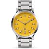 Lilienthal Berlin Orologio da uomo Huxley II in Canary Yellow - Orologio da polso in acciaio chirurgico 316L con movimento al quarzo e vetro minerale temperato zaffiro - 40 mm