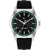 Tommy Hilfiger Orologio con Movimento al Quarzo a Tre Lancette da Uomo con Cinturino in Acciaio Inossidabile o in Pelle