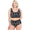Ulla Popken Bustier, Schlupfform, ohne Bügel Reggiseno, Nero, 42-44 Donna