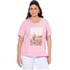 Ulla Popken gs1 data protected company 4069787000005 T-Shirt mit Fotodruck, Classic Maglietta, Colore: Rosa, 48/50 IT Donna
