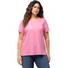 Ulla Popken, Donna, Taglie Grandi, Maglietta con Scritta, Regolare, Rosa Chiaro, 48/50 IT