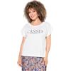 Ulla Popken T-Shirt, Schriftmotiv, Oversized, Rundhals, Halbarm T-Shirt Donna