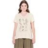 Ulla Popken T-Shirt da Donna Plant Placement, Bianco Perla, 56/58 IT