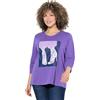 Ulla Popken T-Shirt, Frontdruck Schuh T-Shirt Donna