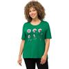 Ulla Popken T-Shirt Blütenzauber, Verde, 48/50 IT Donna