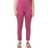 Ulla Popken Leggings aus Öko-Baumwolle, Elastische Taille, Spitzenbesatz Pantaloni Casual, Fuchsia, 35W Donna