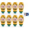 Felce Azzurra Confezione da 8 Calvé Senape Gourmet, senape con semi,leggermente piccante, salsa di condimento, senza glutine, top down 250ml + 1 Confezione di Talco Felce Azzurra in omaggio, Busta da 100g