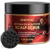 SHVYOG Scrub Per Il Cuoio Capelluto, Con Olio Di Batana E Caffeina, Ideale Per La Crescita Dei Capelli, Per Capelli Grassi, Secchi E Con Forfora, Per Prevenire La Caduta Dei Capelli, Nutriente E Antiforfora