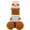 TAHJOS 1 Pezzi Pocket Hug Penis, Bambola Del Pene Portafortuna, Mini Simpatico Pene All'Uncinetto, Patate Positive, Regalo Divertente Per Uomini, Piccolo Regalo Per Uomini E Donne(Marrone,A)