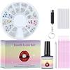 AuraAnge Kit di gemme per denti fai da te, eleganti gemme rimovibili per i denti da donna, gioielli con diamanti brillanti, decorazione dentale alla moda, alla moda e di lunga durata, perfetto per feste e