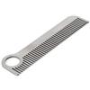 Yosoo Strumento tascabile in acciaio inossidabile pettine per baffi per capelli in metallo con incisione minimalista opaca, 14 * 3,8 * 0,17 cm