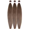 Gozill Capelli intrecciati pre-allungati per trecce senza nodi, capelli sintetici, per ragazze, Halloween, cosplay