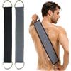 MLRUQRX Spazzola Schiena Doccia Con Manico Lungo 75 Cm, Set Di 2 Spazzole In Viscosa Nero E Grigio, Per Esfoliazione E Massaggio