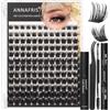 ANNAFRIS Ciglia Finte Ciuffetti Kit con Colla e Pinzetta(CS-GHY09)