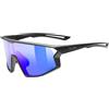 Uvex skyryse V Occhiali sportivi per adulti - black matt/mirror blue