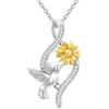 ROMANTICWORK Collana animale in argento sterling 925 elefante/leone/mucca altopiano/libellula ciondolo collana dolce animale gioielli regali per donne ragazze madri figlia