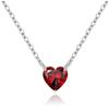Cosie Lily Collana Donna, Cuore Argento Sterling 925 Punto Luce Donna girocollo, Ciondolo in Zirconia Cubica, Regalo Compleanno San Valentino Natale per Mamma Moglie Fidanzata, Regali per Lei, Rosso