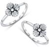 LeCalla Coppia di Anelli da Piede da Donna in Argento Sterling 925 | Anelli Minimalisti Regolabili | Utilizzabili anche come Anelli Midi | Stile Indiano Estivo da Spiaggia