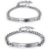 PiercingJak - 2 braccialetti coppia innamorati, con incisione "Je t'aime", in acciaio inossidabile, per uomo, San Valentino, donna, Taglia unica, Acciaio inossidabile, no.,
