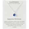 Philip Jones Settembre (Zaffiro) Collana Birthstone Creata con Cristalli Zircondia®