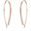 Philip Jones Orecchini Filo Placcato Oro Rosa Creati Con Cristalli Zircondia®